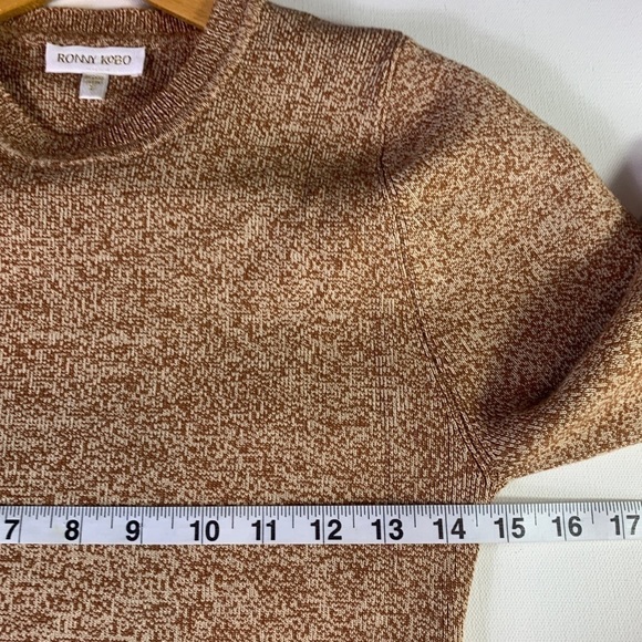 Ronny Kobo Liessa Marled Knit Crop Top in Biscotti, Size Small S - Picture 7 of 10